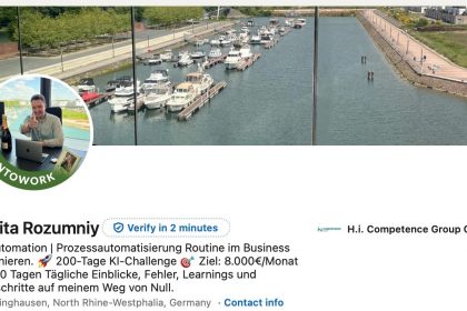 LinkedIn-Profil von Nikita Rozumnyi