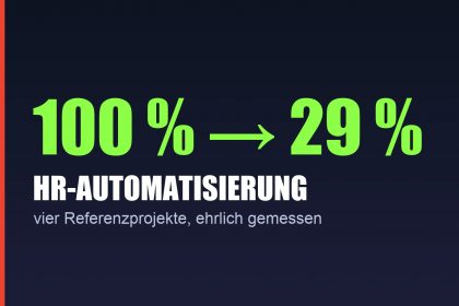 100 % auf Entwicklungsdaten, 29 % auf neue Mails: vier Referenzprojekte zur HR-Automatisierung